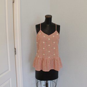 THML Salmon Tank with Delicate Flowers